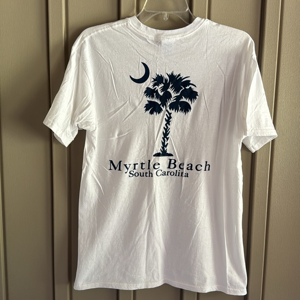 White Myrtle Beach, SC Short Sleeve Shirt size Medium